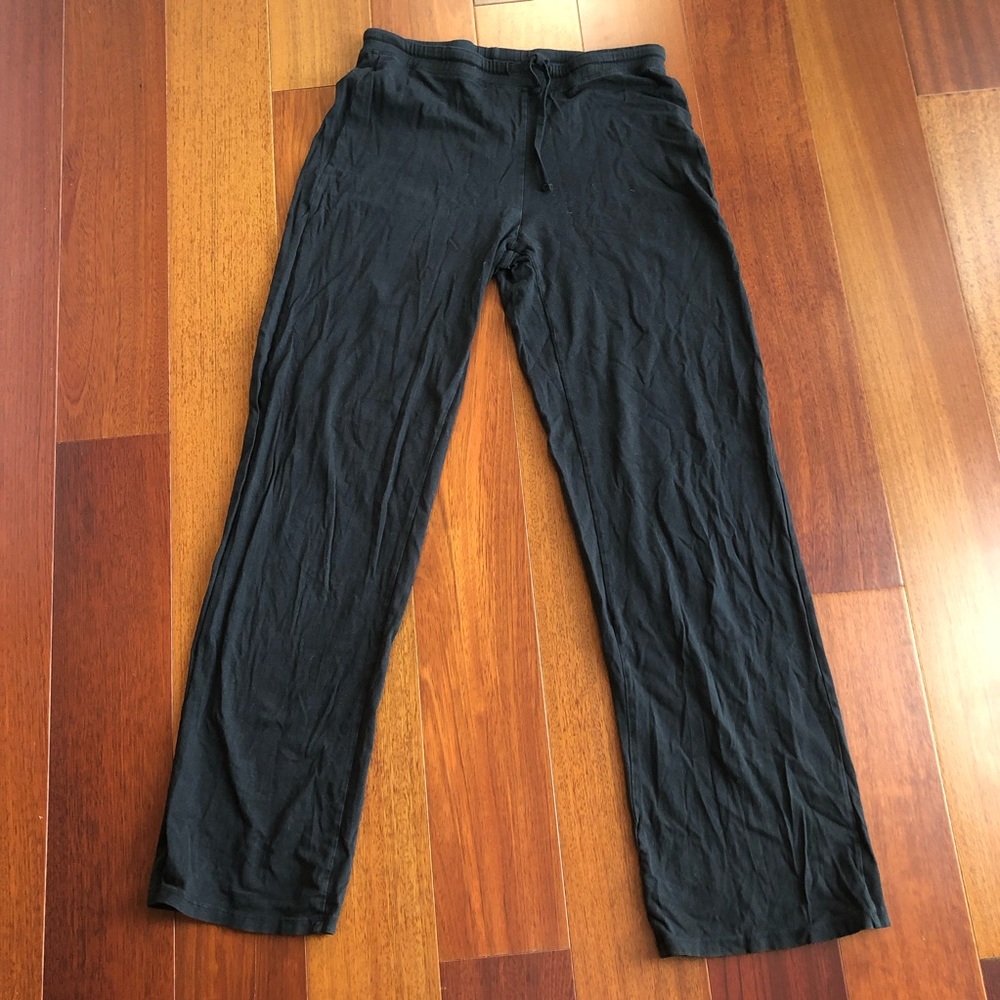 Pact organic size small black drawstring pants